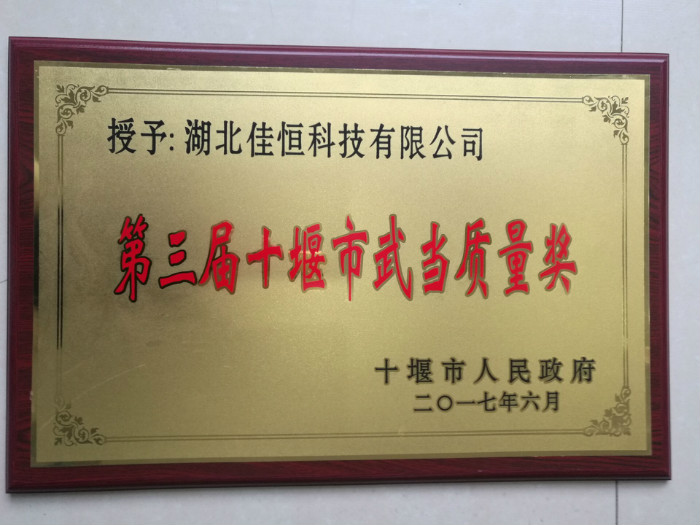 武當質量獎(jiǎng)2017